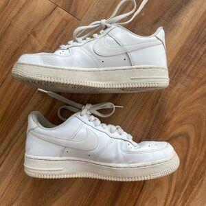 Nike Air Force 1 Low White Leather Sneakers Women’s 7 Preowned